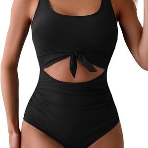 Chic Black Cutout One-Piece Swimsuit